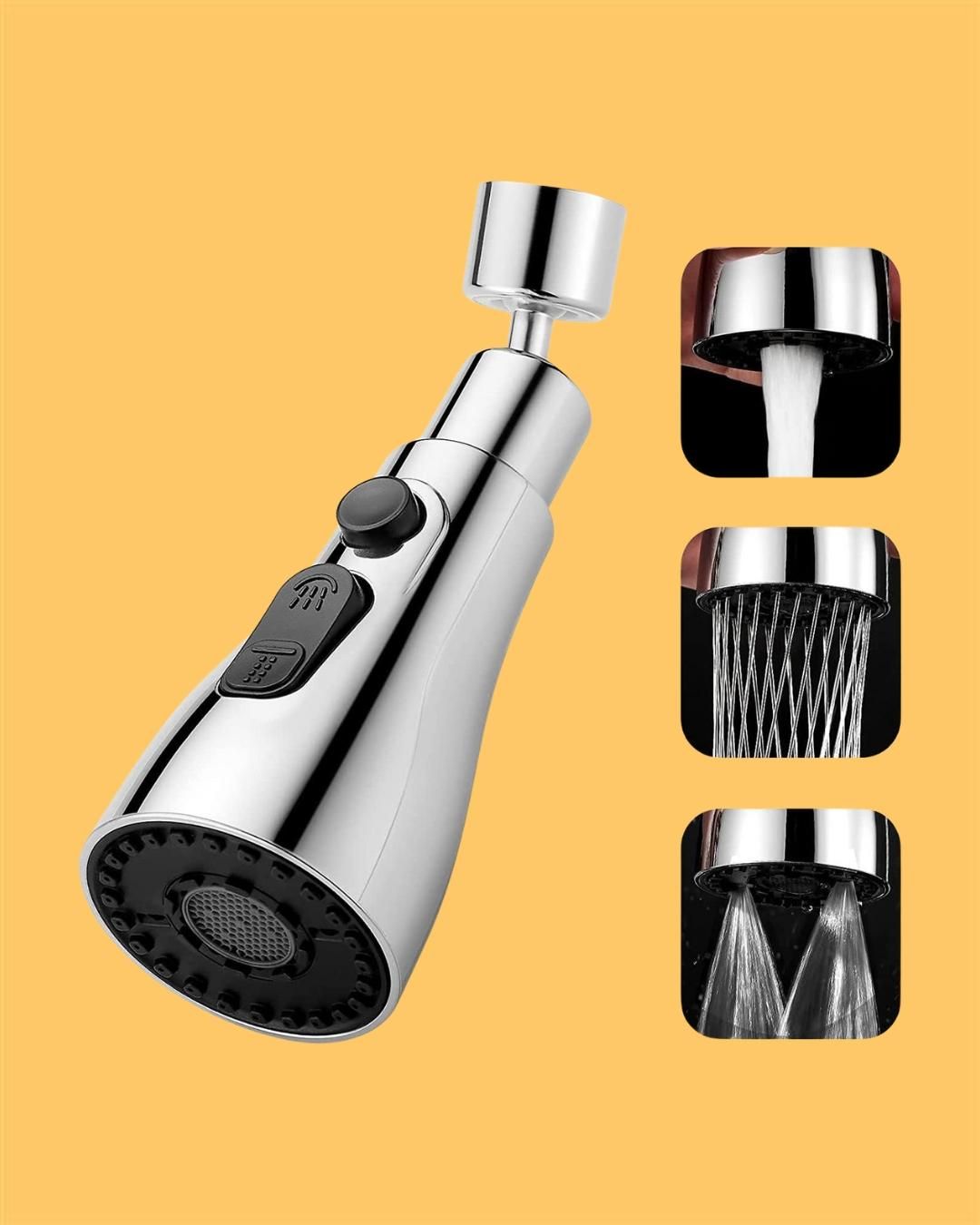 3 Modes Kitchen Sink Faucet – Rotatable Splash-Proof Tap