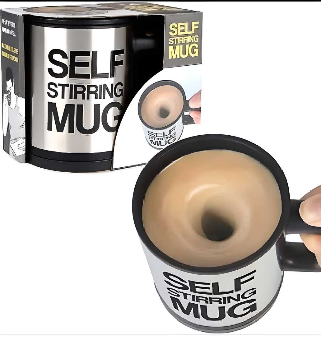 Self Stirring Coffee Mug – Automatic Mixing Travel Cup